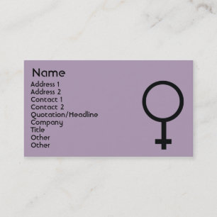 Tarjeta De Visita Rótulo femenino - negocio