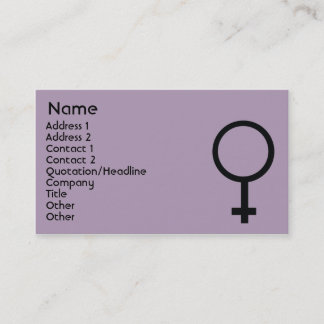 Tarjeta De Visita Rótulo femenino - negocio