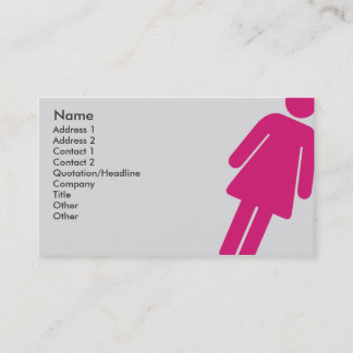 Tarjeta De Visita Rótulo femenino - negocio