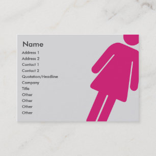 Tarjeta De Visita Rótulo femenino - rechoncho