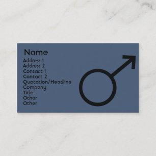 Tarjeta De Visita Rótulo masculino - negocio