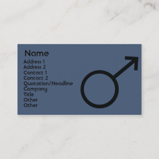 Tarjeta De Visita Rótulo masculino - negocio