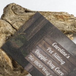 Tarjeta De Visita Rótulo Rústico Pino Forestal