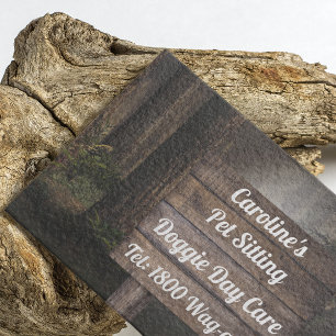 Tarjeta De Visita Rótulo Rústico Pino Forestal