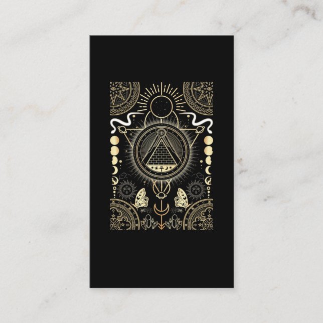 Tarjeta De Visita Rótulos espirituales Estrellas solares de la astro (Anverso)