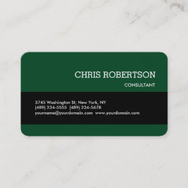 Tarjeta De Visita RoundCorner Black Forest Green Business Card