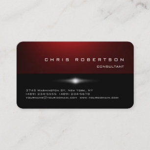 Tarjeta De Visita RoundCorner Red Black Trendy Business Card