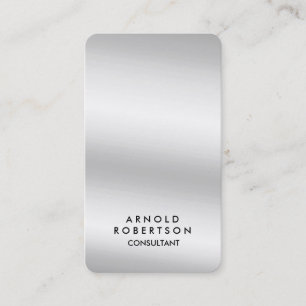 Tarjeta De Visita RoundCorner Silver Gray Elegante