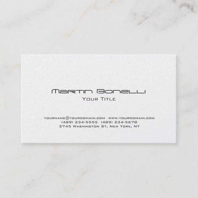 Tarjeta De Visita Rounding Corner Simple Trendy Business Card (Anverso)