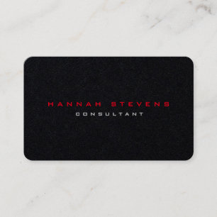 Tarjeta De Visita Roundner Black Red Profesional Minimalista