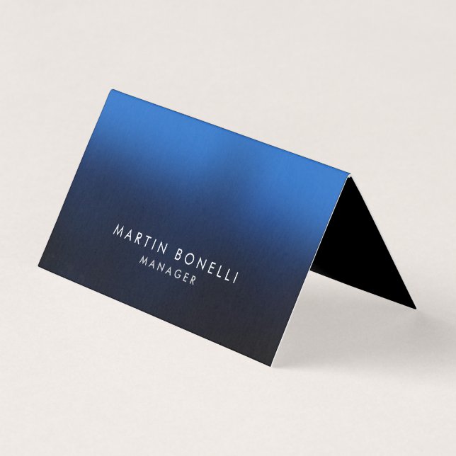 Tarjeta De Visita Roundner Dark Blue Black Business Card (Anverso)