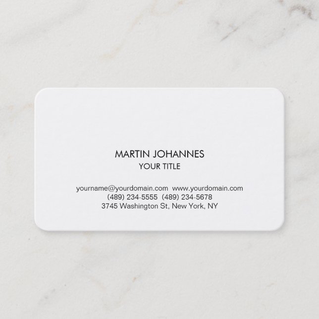 Tarjeta De Visita Roundner Roundner Black White Business Card (Anverso)