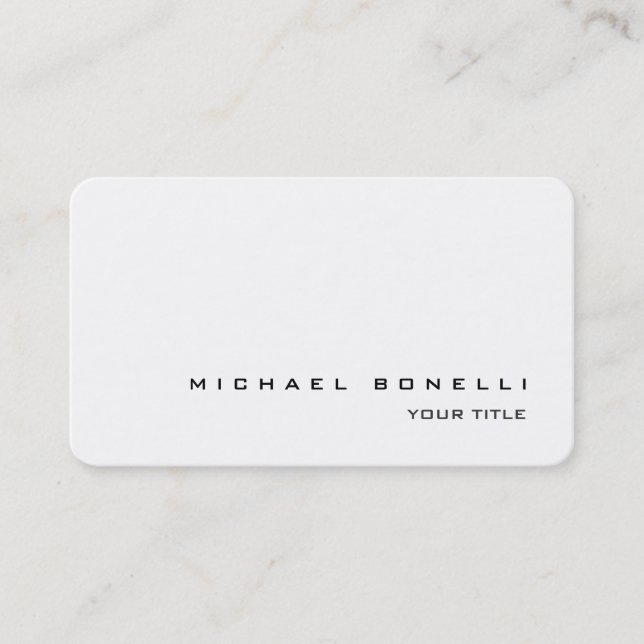 Tarjeta De Visita Roundner Simple Professional Business Card (Anverso)