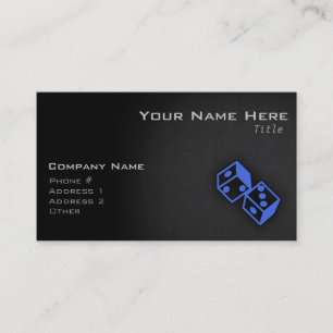 Tarjeta De Visita Royal Blue Dice