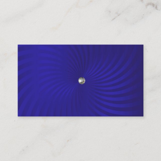 Tarjeta de visita Royal Blue Shimmer Twirl (Anverso)