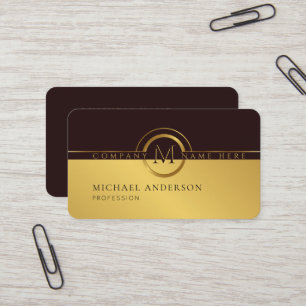 Tarjeta De Visita Royal Luxury Golden Round Abstract Professional