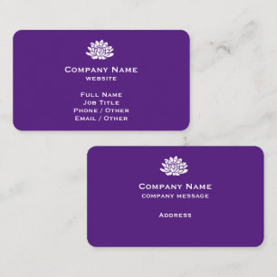 Tarjeta de visita Royal Purple personalizable