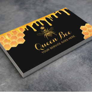Tarjeta De Visita Royal Queen Bee Honey Bee Beekeeper Farm