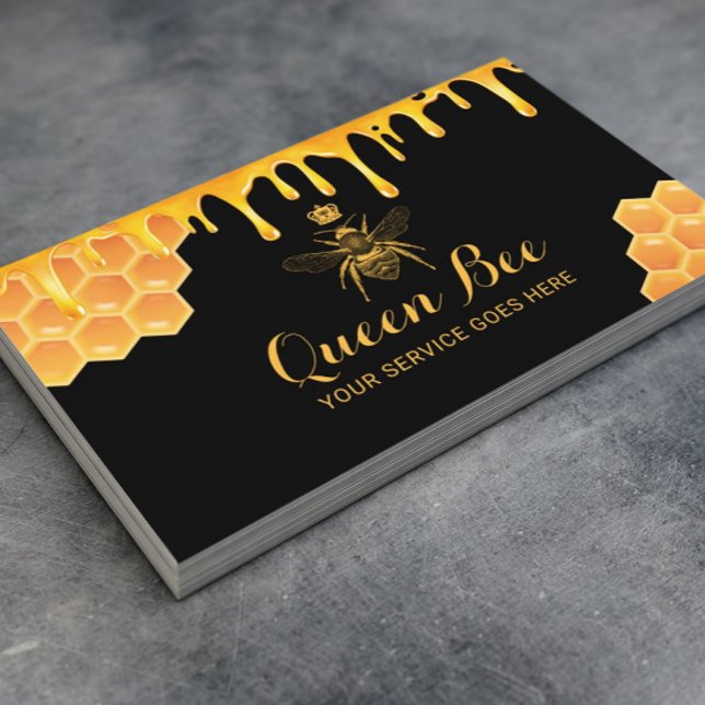 Tarjeta De Visita Royal Queen Bee Honey Bee Beekeeper Farm (Subido por el creador)