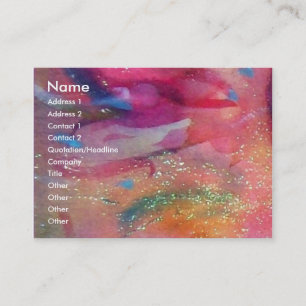 Tarjeta De Visita RUBÍ ABSTRACTO, rosa azul rojo brillante