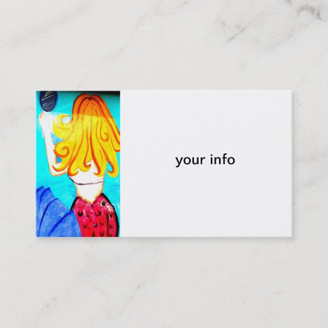 tarjeta de visita rubia de la sirena (Anverso)