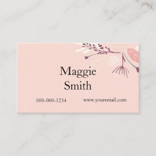 Tarjeta De Visita Rubor floral, Hair Stylist