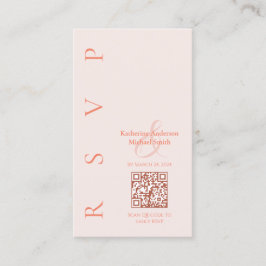 Tarjeta De Visita Rubor moderno: RSVP de boda