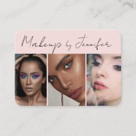 Tarjeta De Visita Rubor Pink Black Script 3 Fotoimagen Makup
