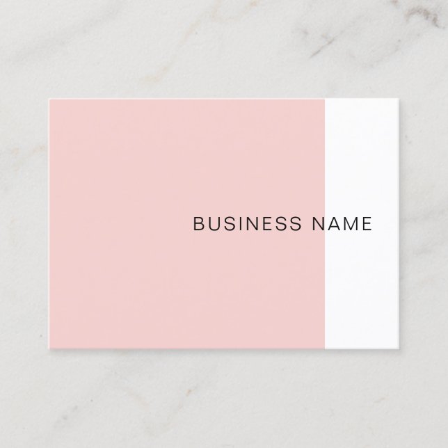 Tarjeta De Visita Rubor Pink Elegant Company Moderno Simple (Anverso)