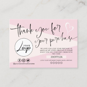 Tarjeta de visita Rubor Pink Order