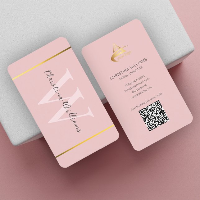 Tarjeta De Visita Rubor Pink Simple Minimal Moderno Elegante (Blush Pink Simple Minimal Modern Elegant Business Card)