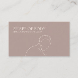 Tarjeta De Visita Rubor Rosa Mujer Espiritual Cuerpo Cabello Femenin