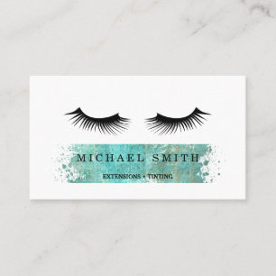 Tarjeta De Visita Rubor Watercolor Eye Lash Services