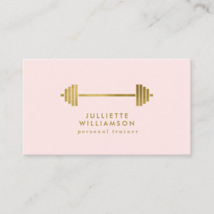 Tarjeta De Visita Rubor y Gold Personal Training Social Media