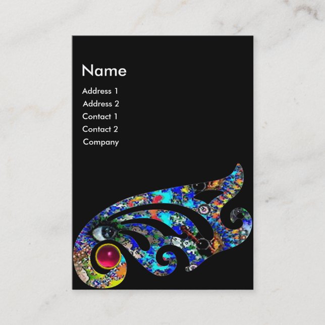 Tarjeta De Visita RUBY EFEMERAL / Belleza ,Salón, Spa, Makeup Artist (Anverso)