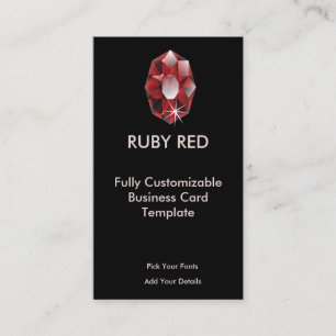 Tarjeta De Visita Ruby Jewel - Logo de Red Ruby
