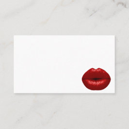 TARJETA DE VISITA RUBY RED LIPSTICK MAKEUP BEAUTY FASHION SALON LIPS