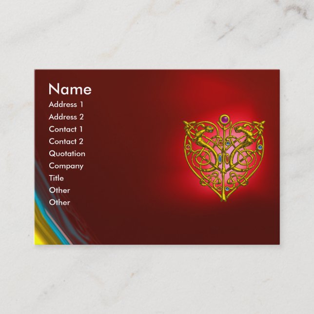 Tarjeta De Visita RUBY VALENTÍN HIPER ,rojo (Anverso)