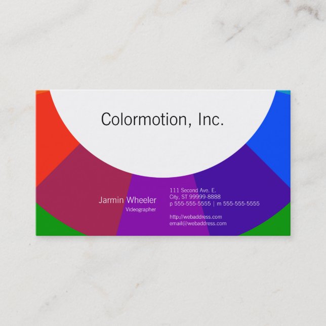 Tarjeta De Visita Rueda de color (Anverso)