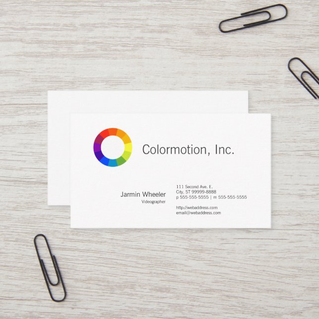 Tarjeta De Visita Rueda de color (Anverso/Reverso In Situ)