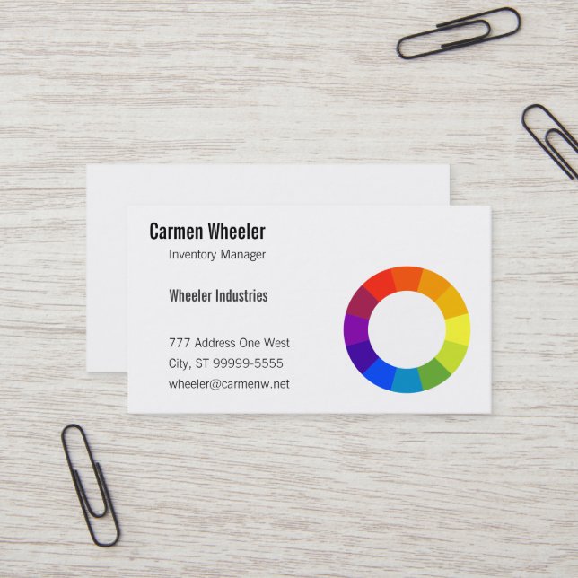 Tarjeta De Visita Rueda de color (Anverso/Reverso In Situ)