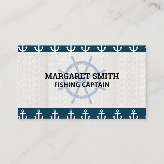 Tarjeta De Visita Rueda de envío | Patrón de anclaje (Anverso)