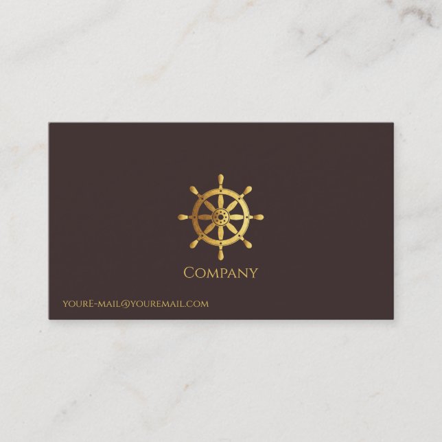 Tarjeta De Visita Rueda de la nave de oro (Anverso)