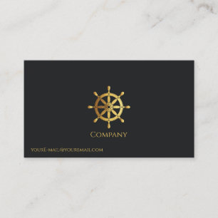 Tarjeta De Visita Rueda de la nave de oro