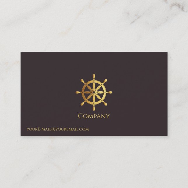 Tarjeta De Visita Rueda de la nave de oro (Anverso)