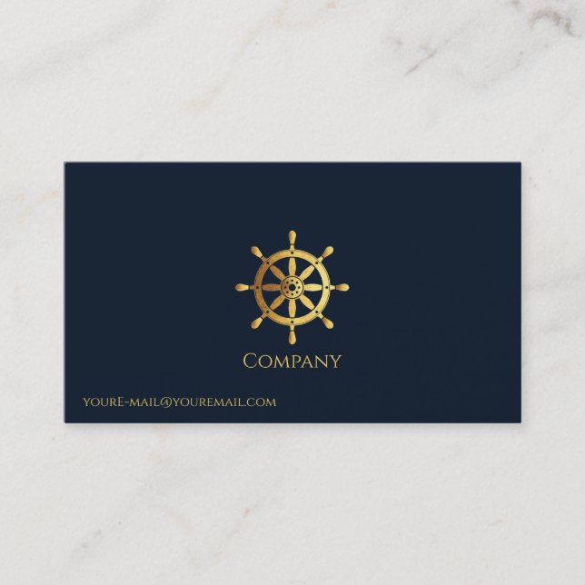 Tarjeta De Visita Rueda de la nave de oro (Anverso)