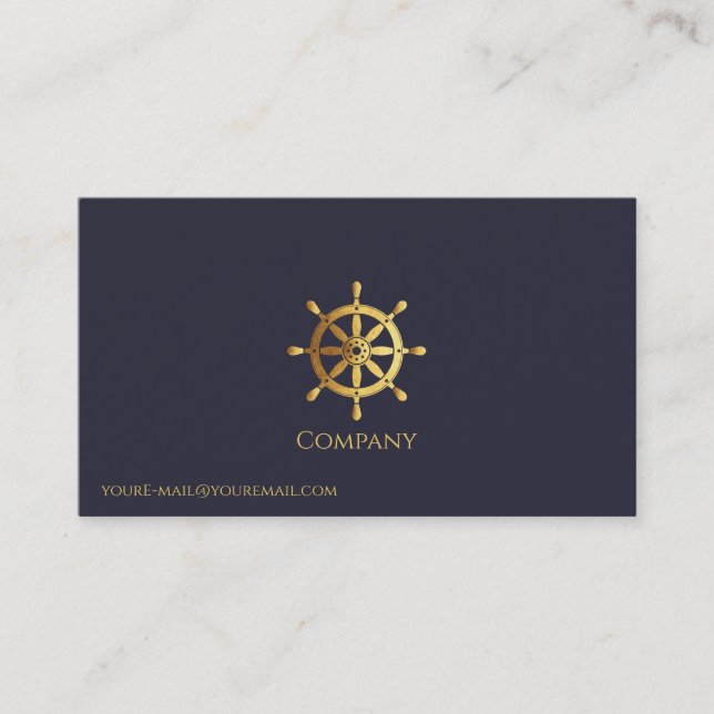 Tarjeta De Visita Rueda de la nave de oro (Anverso)