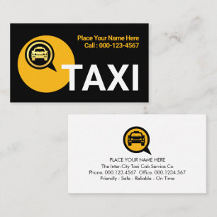 Tarjeta De Visita Rueda de Taxi de Círculo Amarillo