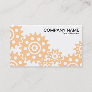 Tarjeta De Visita Ruedas de la industria - arena y blanco