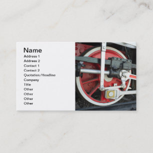 Tarjeta De Visita Ruedas de locomotoras de vapor